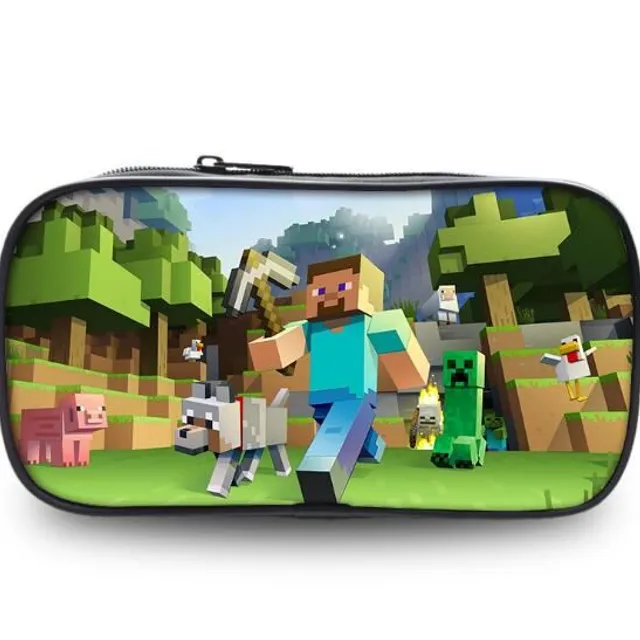 Stylish pencil case with Minecraft theme