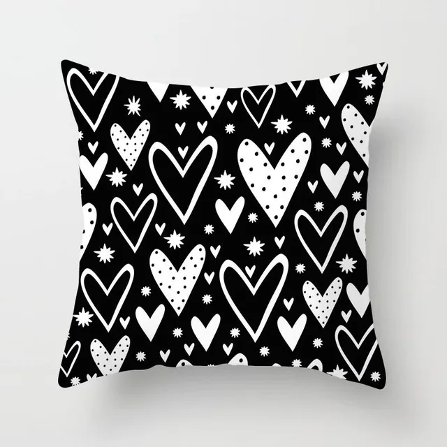 Pillow cover with geometric shapes
