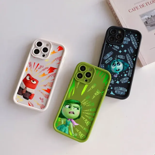 Coque en silicone colorée pour téléphones Samsung avec des motifs des personnages préférés du film Vice-Versa 2 - Inside Out 2