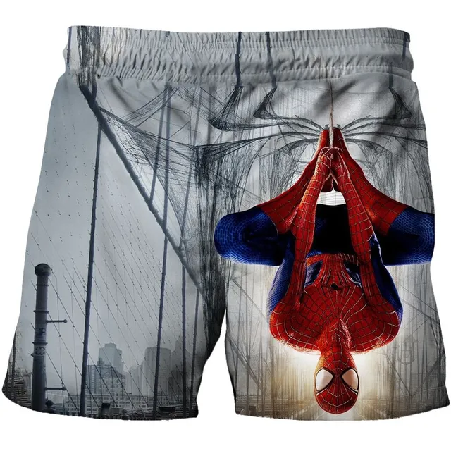 Children's modern spring shorts with a luxury motif of popular Marvel superheroes Kaufman