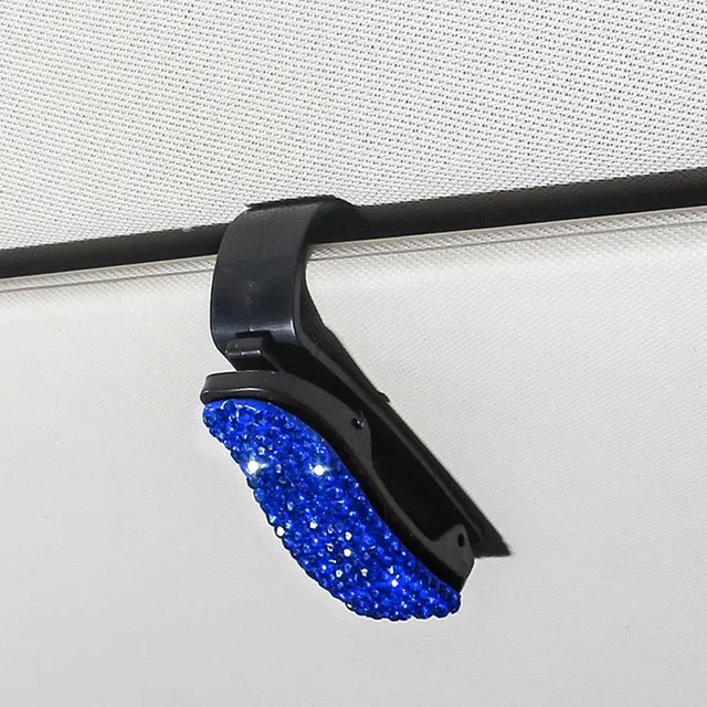 Modern glitter peg with rhinestones for car visor - various colours Hedley