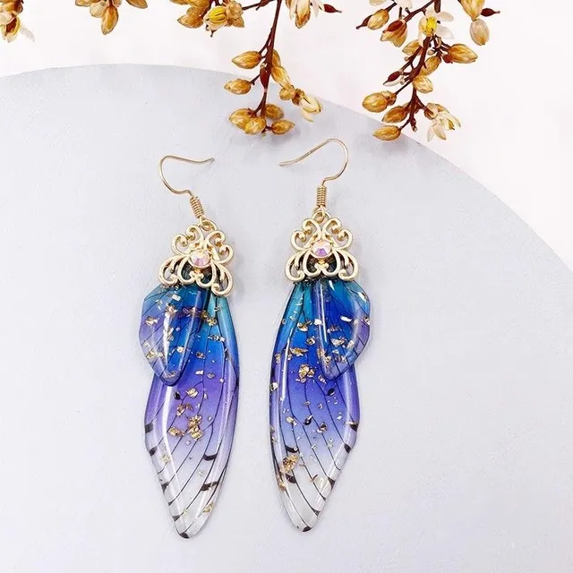 Women's dangle earrings wings Jeanice