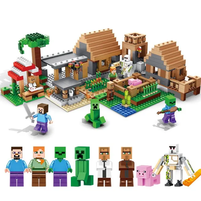 Trendy children's building set in the popular game Minecraft