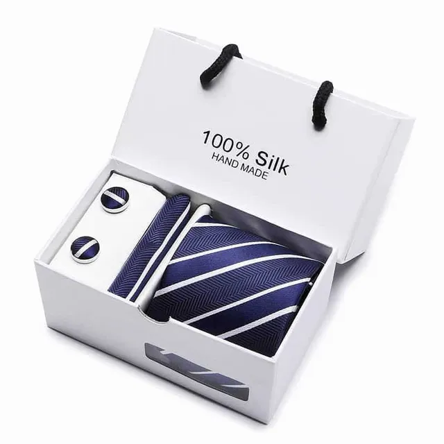 Luxus férfi díszlet Vangise Tie, Handkerchief, Cufflinks
