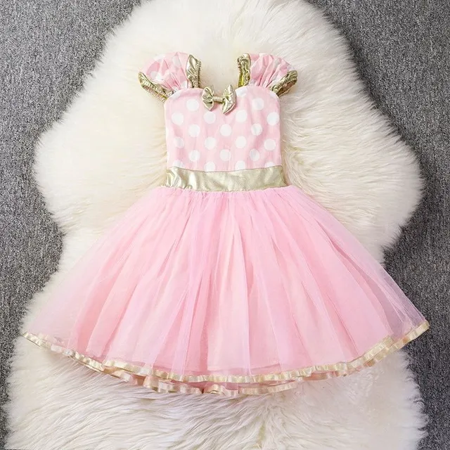 Dívčí roztomilé šaty s puntíky - Minnie