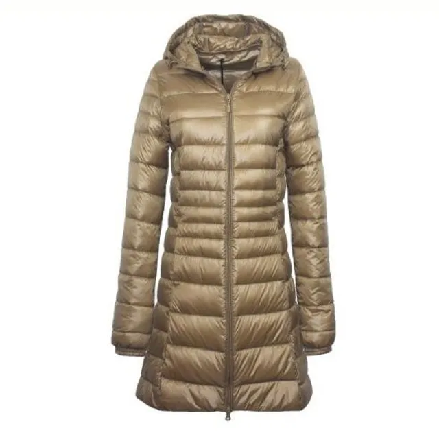 Women's long jacket with duck feathers - 12 colours