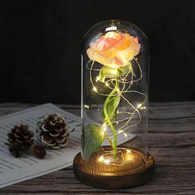 LED Roses in glass vase