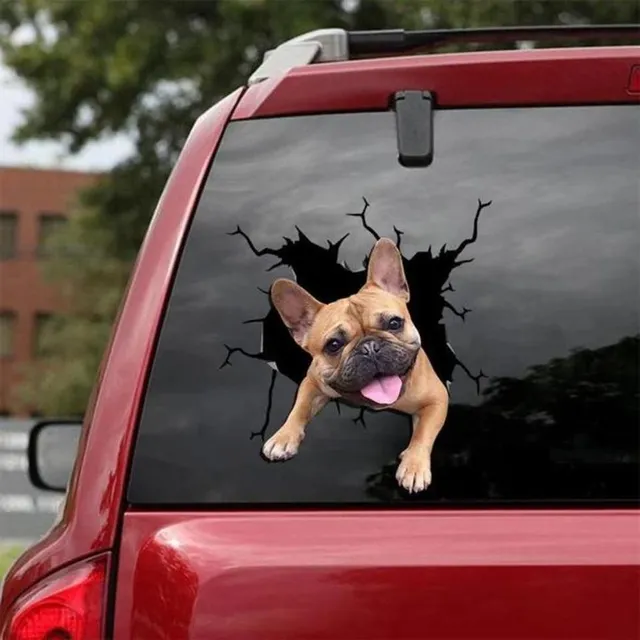 3D stylish car stickers with dog motif