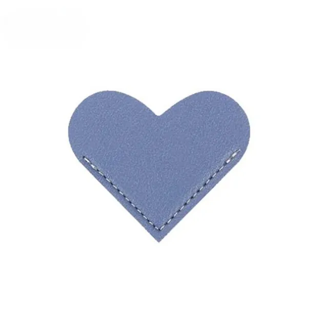 Practical hand-stitched leather bookmark in heart design - more colours Ibrahim