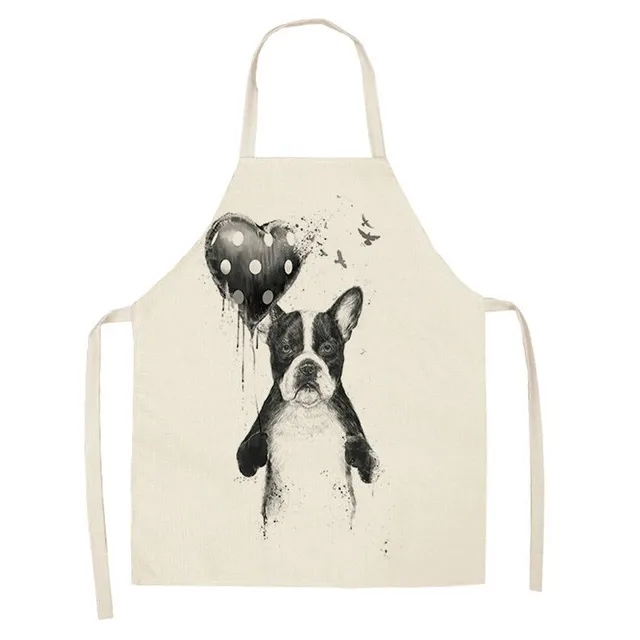 Kitchen apron with cat motif