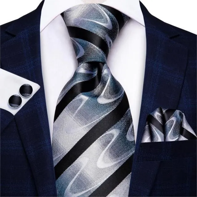 Luksusowy jedwabny krawat męski sn-1081
