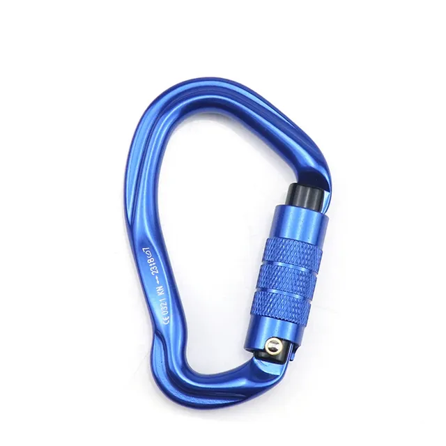 Professional climbing carabiner type D from aerospace aluminium (25 kN)