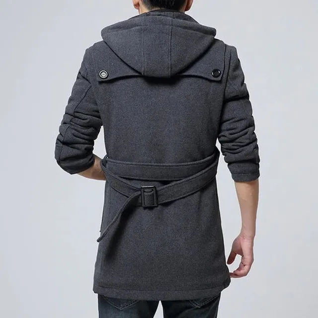 Men's long coat with fur - 2 colours