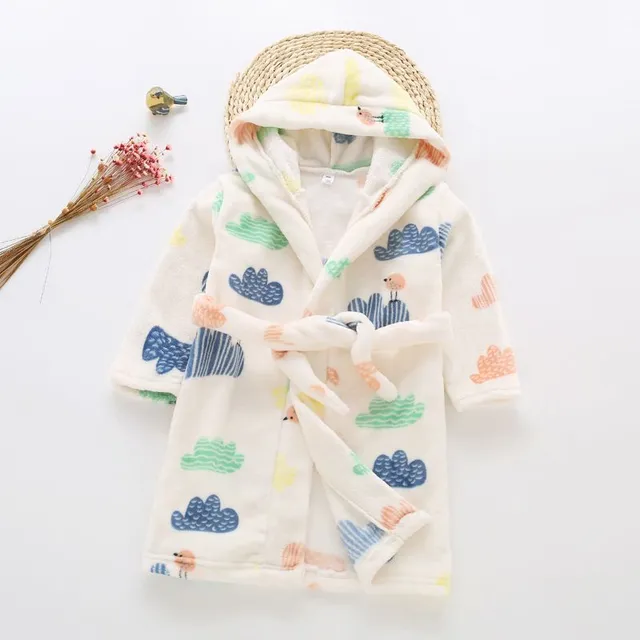 Baby soft cute bathrobe with print