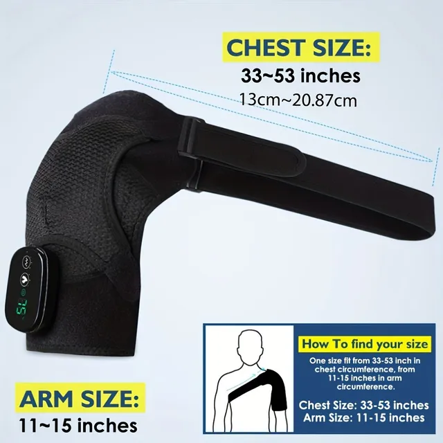 Electric heated shoulder strap with vibration and hot compression