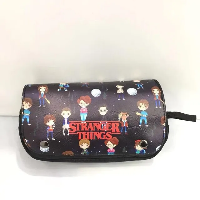 Culoare Stranger Things - Etui spațios pentru rechizite școlare sau de birou