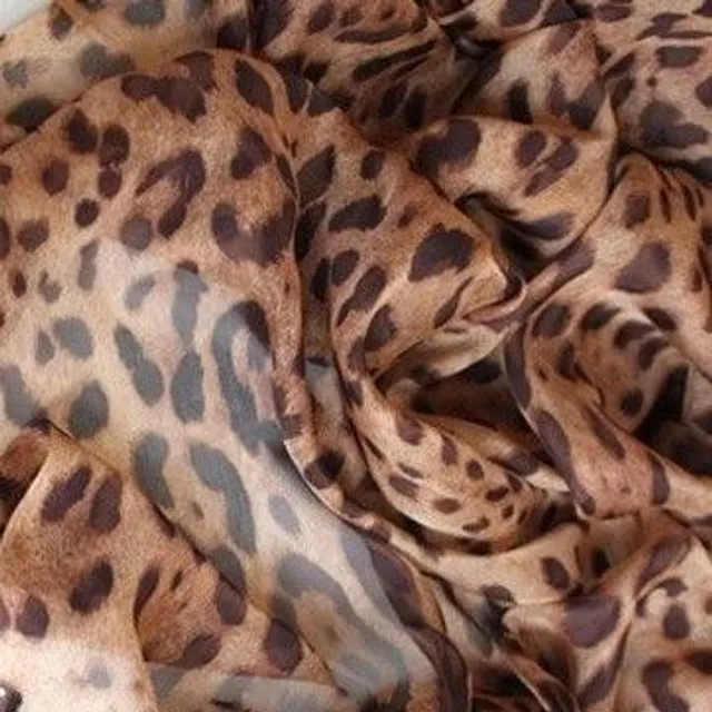 Ladies scarf with leopard pattern