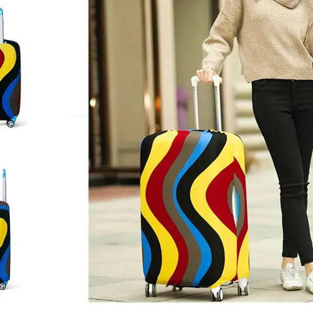 Protective case for Sutton travel suitcase 3 sizes - rainbow