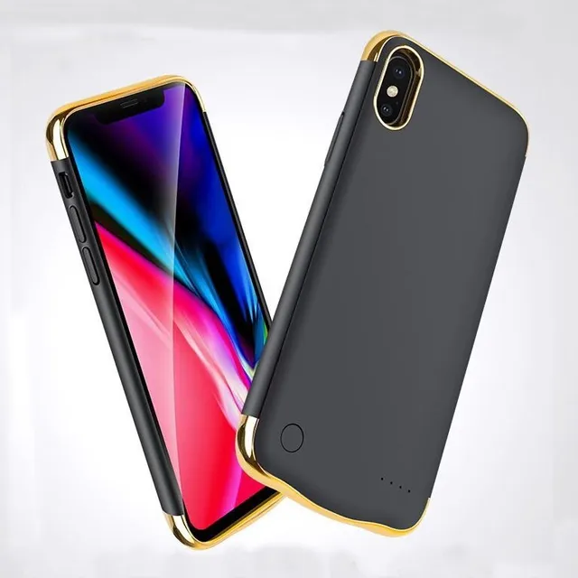 Bls Kryt s batériou power bánk 5500 mAh pre iPhone XS Max - Čierna