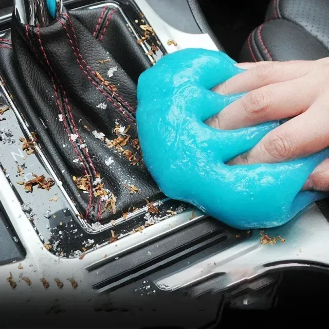 Car cleaning gel and repeatedly usable keyboard cleaner