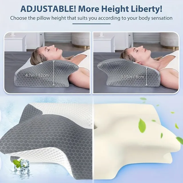 Orthopaedic pillow 2v1 for cervical spine with cooling coating