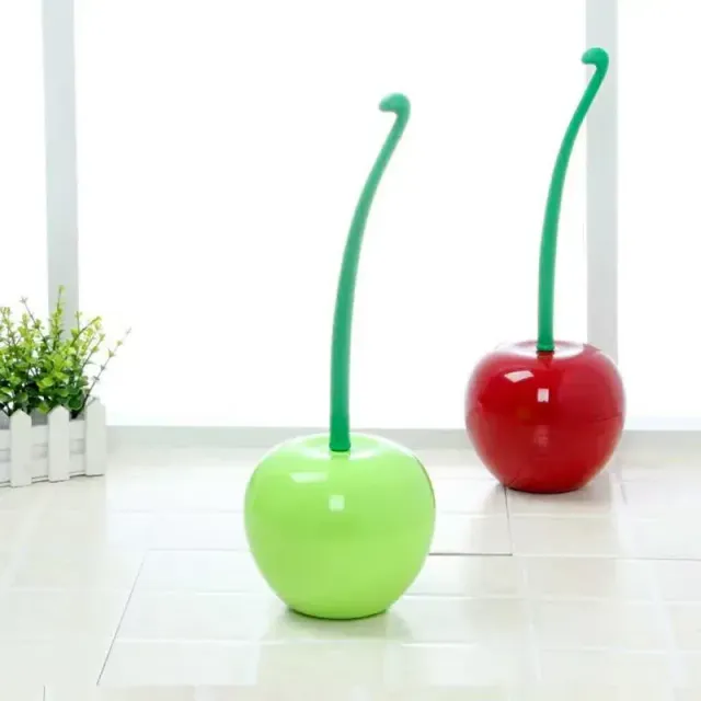 Cherry toilet whore and holder, toilet cleaning kit with long handle