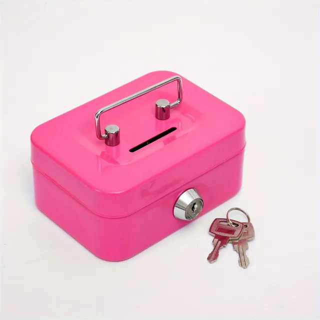 Safe Cashier On Money With Code: Resistant Metal Box With Storage Space