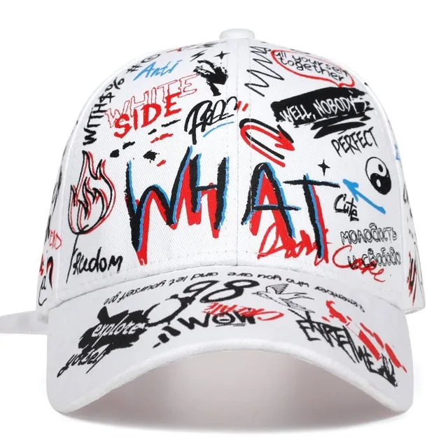 Casquette stylée unisexe avec impression Graffiti