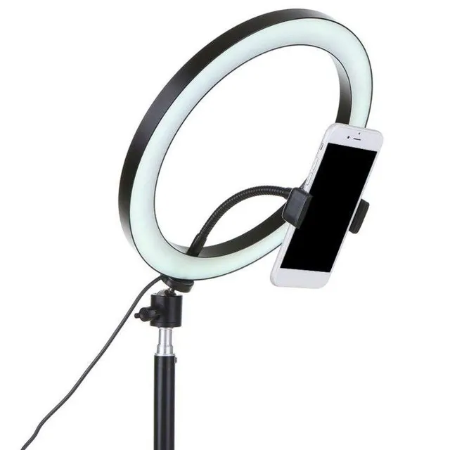 Lumină inelară foto circulară cu trepied și suport pentru telefon