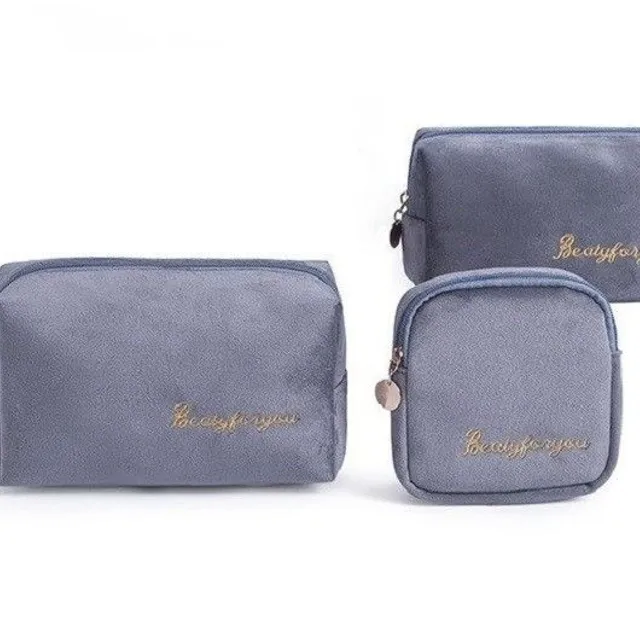 Set of women's cosmetic bags 3 pieces T591