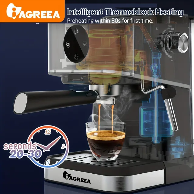 Semi-separate coffee maker with steam for espresso