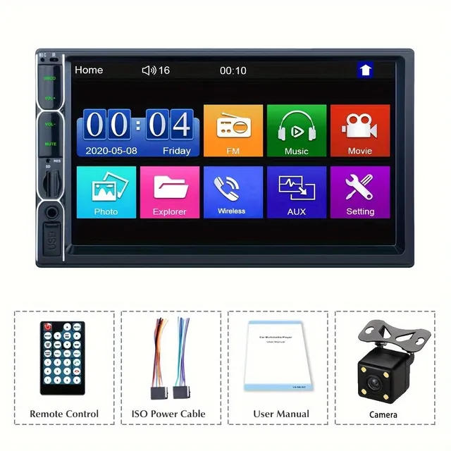 2DIN Autoradio with 17,78cm HD touch screen