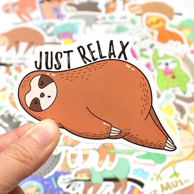 Sticker sloth 50 pcs