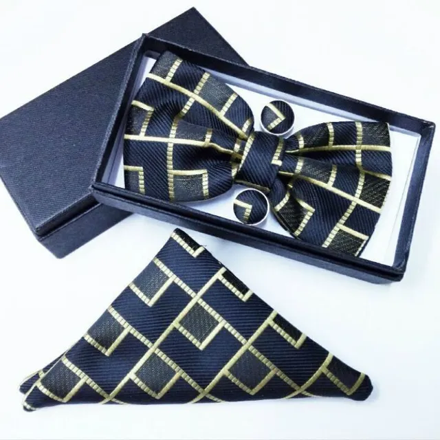 Luxus csokornyakkendő zsebkendővel Gentle