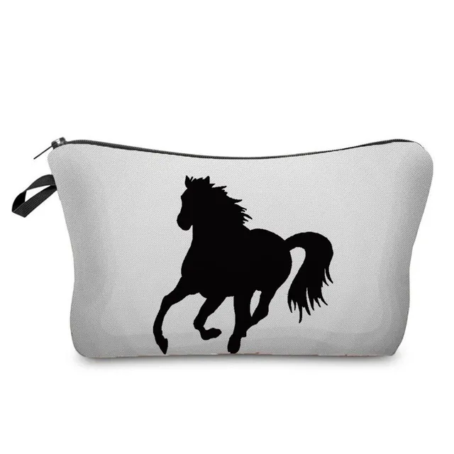 Beautiful cosmetic bag with Greer horse motif