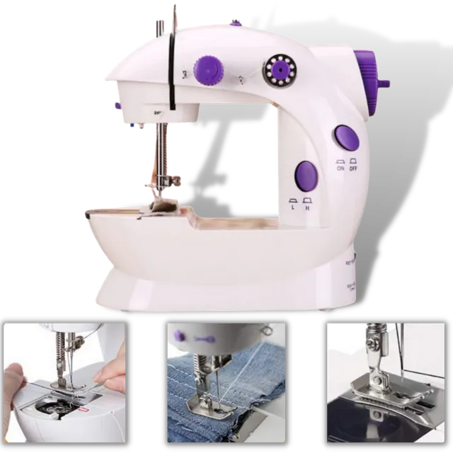 Portable electric sewing machine