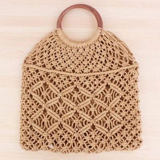 Hand knitted rattan shoulder bag - many types to choose from