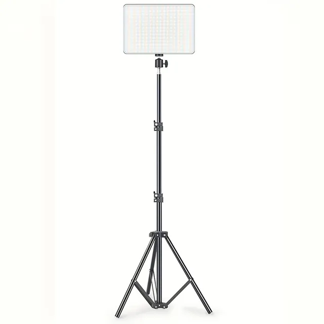 Kruhové LED světlo 25,4 cm se stativem (1,1 m) pro studio, fotografii, líčení, schůzky, skupinová selfie, živé streamování