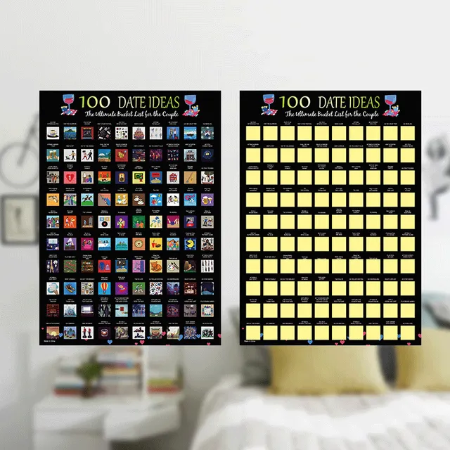 Scratch off poster - 100 things to experience as a couple