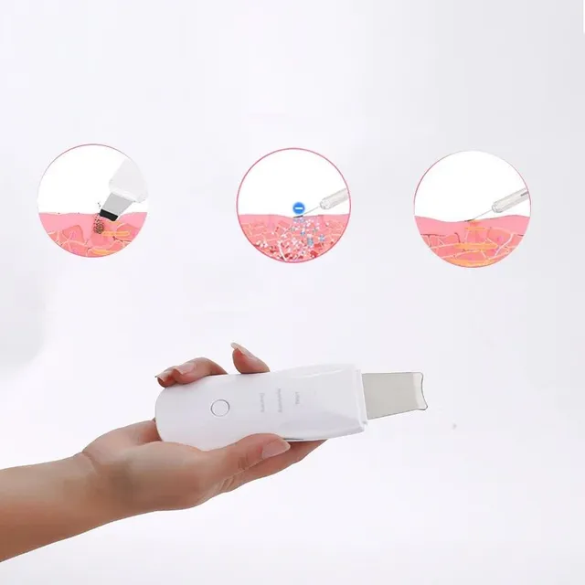 Ultrasonic skin cleansing spatulas