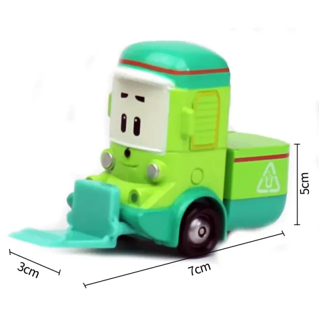 Mașinuțe metalice pentru copii Poli, Roy și Haley cu motive din serialul animat