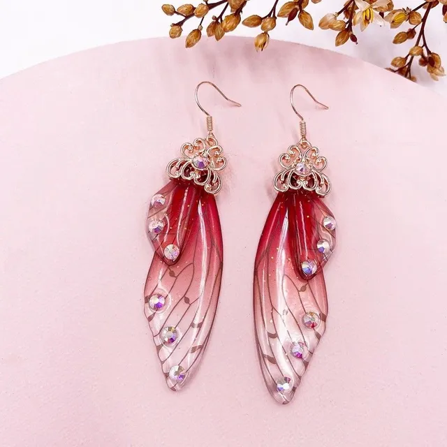 Women's dangle earrings wings Jeanice