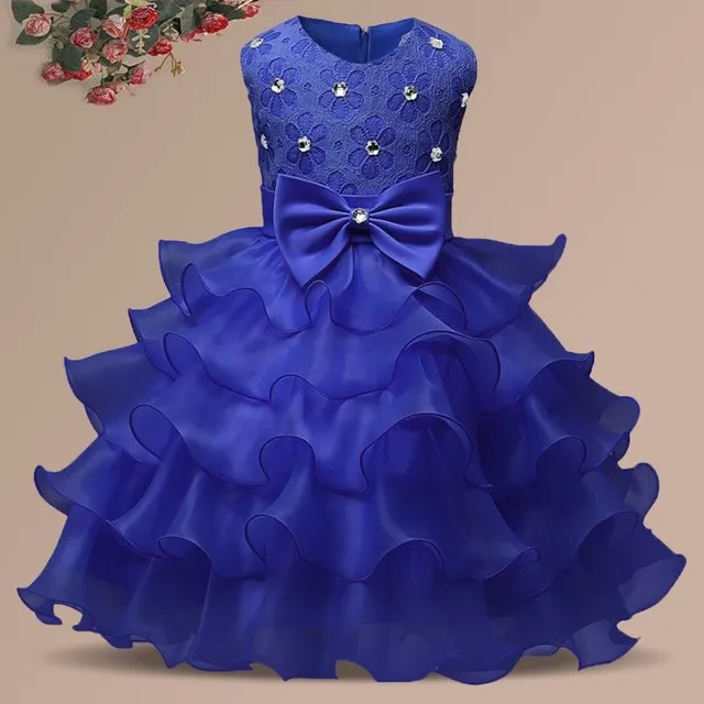 Fata printesa rochie cu arc mare Idelle - 8 opțiuni de culoare