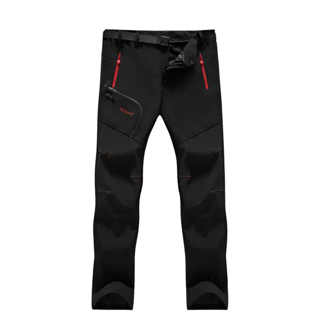 Men's windproof outdoor trousers in different colours BLACK-summer S