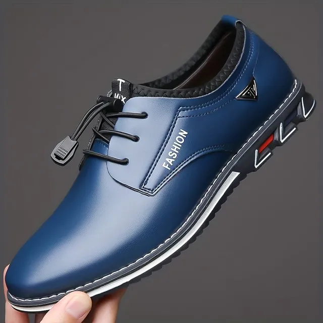 Men's leather fashion shoes, social loafers with soft sole