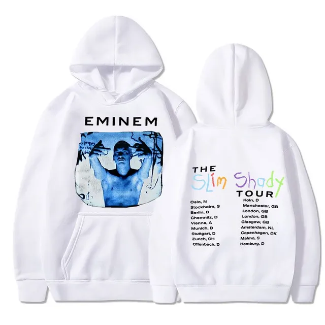 Trends sweatshirt with kangaroo and hood with print of known rapper EMINEM