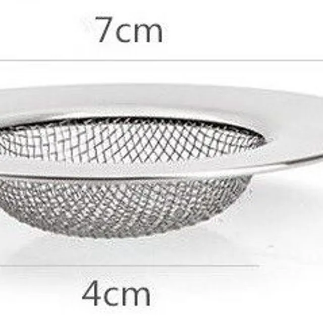 Stainless steel sieve for washbasins and showers