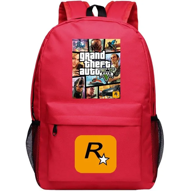 Plátěný batoh pro teenagery s motivy hry Grand Theft Auto 5