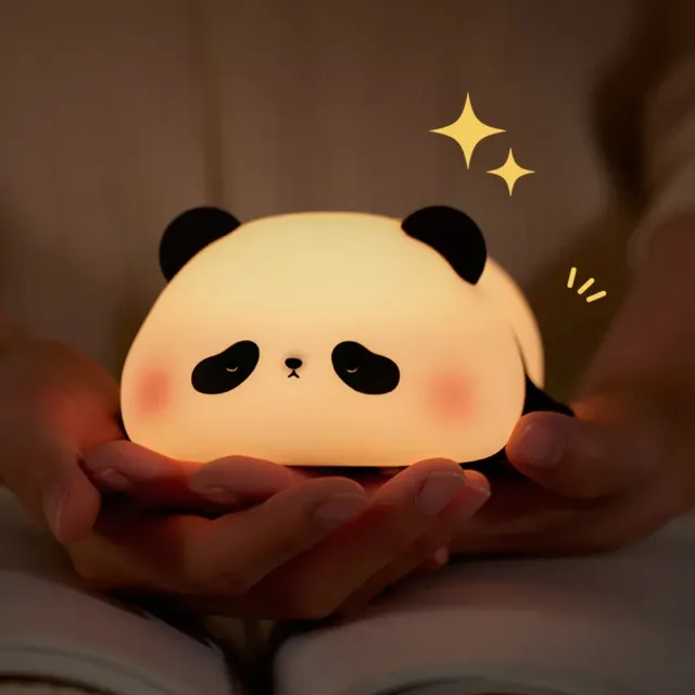 Silicone night lamp in the shape of a panda bear