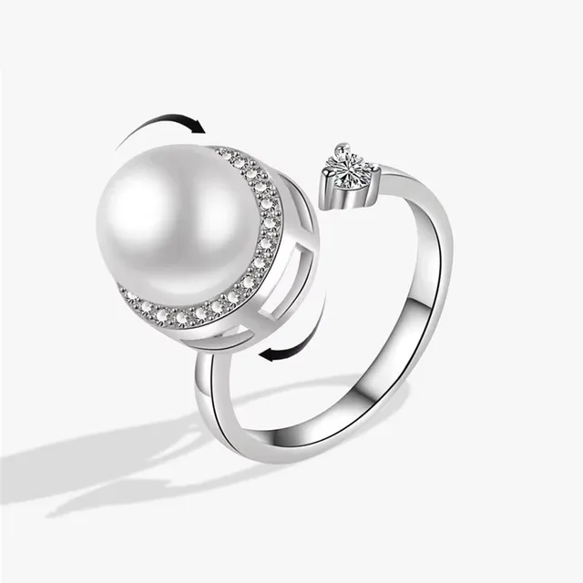 Fashion ring against stress for women with cute rotating design